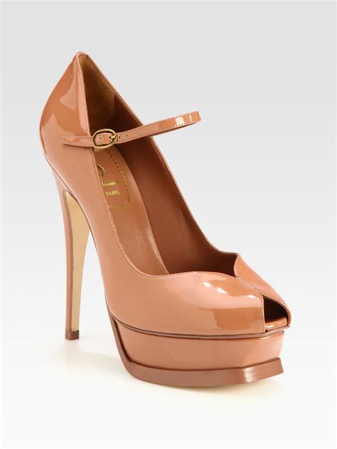 ysl heels with open-toe|ysl platform heels.